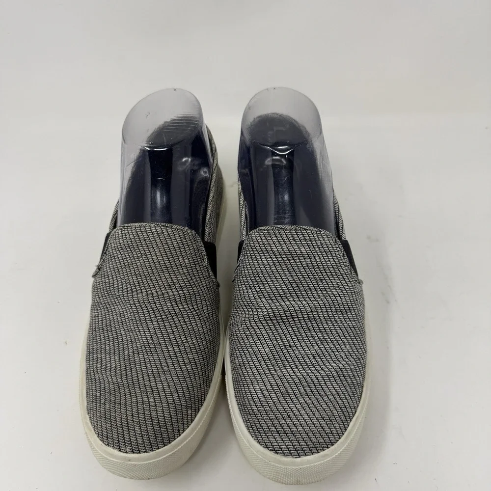 Vince Blair Platform Leather Black Textured Slip-On Women's‎ Sneakers Size 6